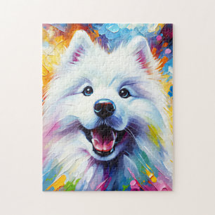 Samoyed Dog Acryl Print Hondenliefhebber Gift Legpuzzel
