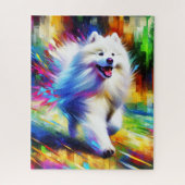 Samoyed Dog Acrylic Art Jigsaw Puzzle Legpuzzel (Verticaal)