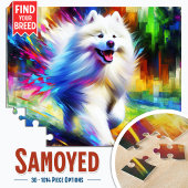 Samoyed Dog Acrylic Art Jigsaw Puzzle Legpuzzel