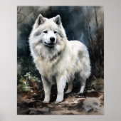 Samoyed Dog Art Print Poster (Voorkant)