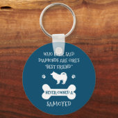 Samoyed Dog Best Friend Sleutelhanger (Voorkant)