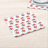 Samoyed Dog Breed Christmas Stars Kartonnen Onderzetters (Schuin)