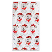 Samoyed Dog Breed Christmas Stars Klein Cadeauzakje (Voorkant)