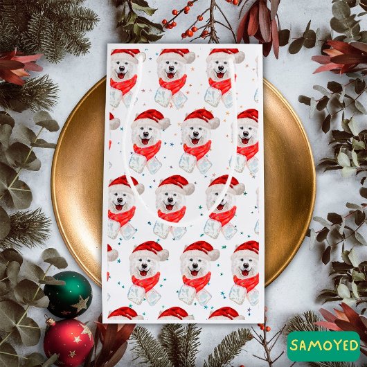 Samoyed Dog Breed Christmas Stars Klein Cadeauzakje
