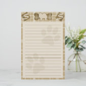 Samoyed Dog Breed Stationery Briefpapier (Staand voorkant)