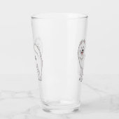 Samoyed dog cartoon illustration glas (Links)
