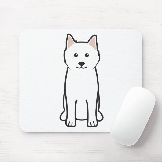 Samoyed Dog Cartoon Muismat (Met muis)