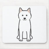 Samoyed Dog Cartoon Muismat (Voorkant)