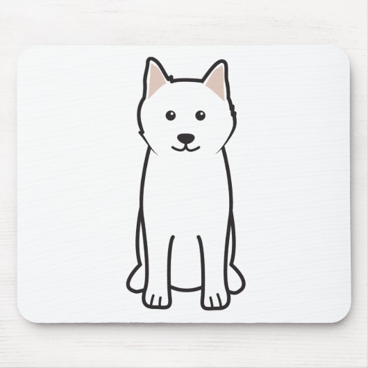 Samoyed Dog Cartoon Muismat (Voorkant)