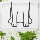 Samoyed Dog Cartoon Theedoek (Gevouwen)