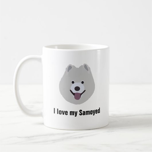 Samoyed Dog Coffee Mok - Ik hou van mijn Samoyed D (Links)