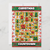 Samoyed Dog Counting met Kerstmis Advent Calendar Feestdagenkaart (Voorkant)