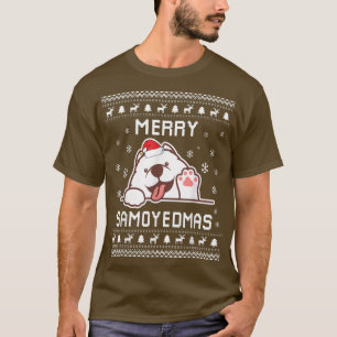 Samoyed Dog Eigenaar Ugly KerstSweater voor Holid T-shirt
