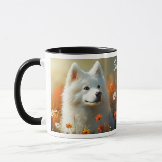 Samoyed Dog Field of Flowers Mok (Links)