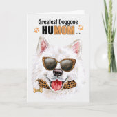 Samoyed Dog Greatest HuMOM Moederdag Feestdagen Kaart (Voorkant)
