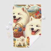  Samoyed Dog Illustratie Golfhanddoek (Insitu)