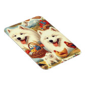 Samoyed Dog Illustratie Magneet (Rechterzijde)