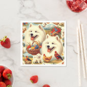 Samoyed Dog Illustratie Servet (Insitu)