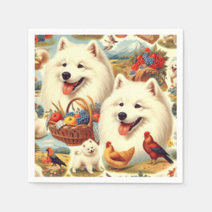Samoyed Dog Illustratie Servet