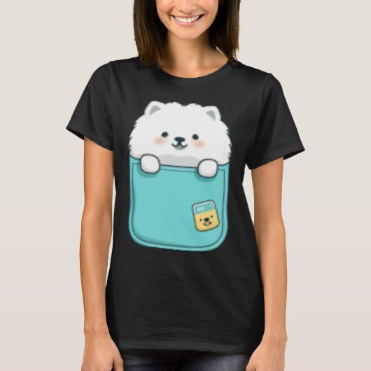 Samoyed Dog in your Pocket Dog 1 T-shirt (Voorkant)