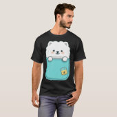 Samoyed Dog in your Pocket Dog   1 T-shirt (Voorkant volledig)