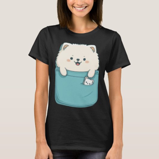 Samoyed Dog in your Pocket Dog   3 T-shirt (Voorkant)