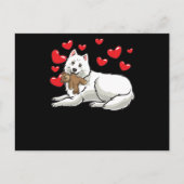 Samoyed Dog met gekwetste dieren en hart Briefkaart (Voorkant)