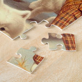  Samoyed Dog Naadloos Schilderen Legpuzzel (Zijkant)