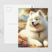  Samoyed Dog Painting Briefkaart (Voorkant / Achterkant)