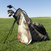  Samoyed Dog Painting Golfhanddoek (Groen)