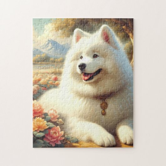  Samoyed Dog Painting Legpuzzel (Verticaal)