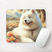  Samoyed Dog Painting Muismat (Met muis)