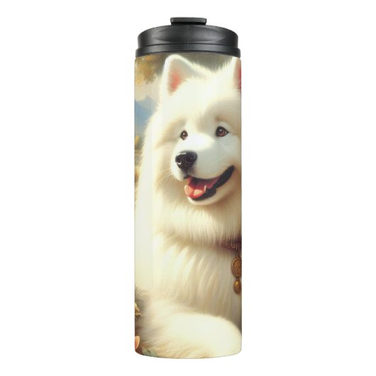 Samoyed Dog Painting Thermosbeker (Voorkant)