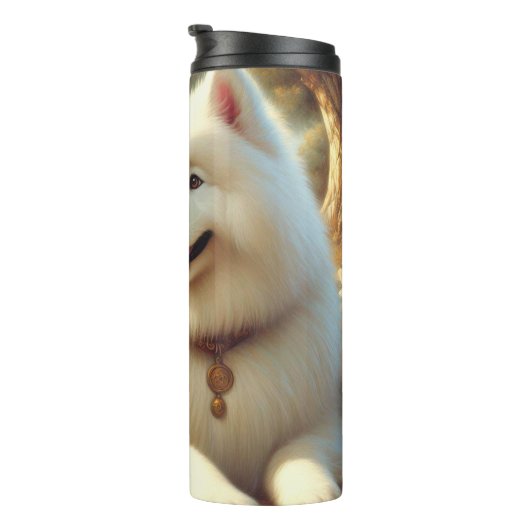  Samoyed Dog Painting Thermosbeker (Geroteerd rechts)