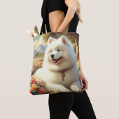 Samoyed Dog Painting Tote Bag (Dichtbij)