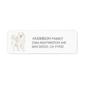 Samoyed Dog Return Address Label (Voorkant)