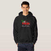 Samoyed Dog Riding Red Truck Kerstmis Hoodie (Voorkant volledig)