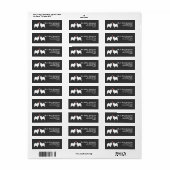 Samoyed Dog Silhouettes met het adres van de terug Etiket (Full Sheet)