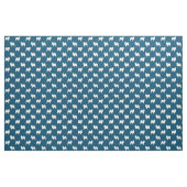 Samoyed Dog Silhouettes Pattern Blue en White Stof (Yard (91,4 cm))