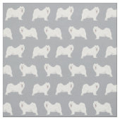 Samoyed dog simpel grijs stof (Swatch)