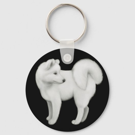 Samoyed Dog Sleutelhanger (Voorkant)