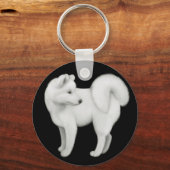 Samoyed Dog Sleutelhanger (Voorkant)