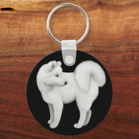 Samoyed Dog Sleutelhanger (Voorkant)