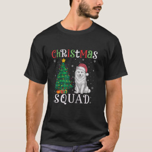 Samoyed Dog Squad Boys Meisjes Kinder kerstboom L T-shirt