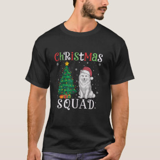 Samoyed Dog Squad Boys Meisjes Kinder kerstboom L T-shirt