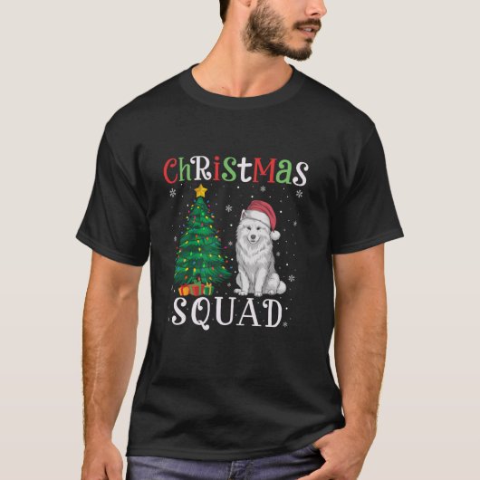 Samoyed Dog Squad Boys Meisjes Kinder kerstboom L T-shirt (Voorkant)