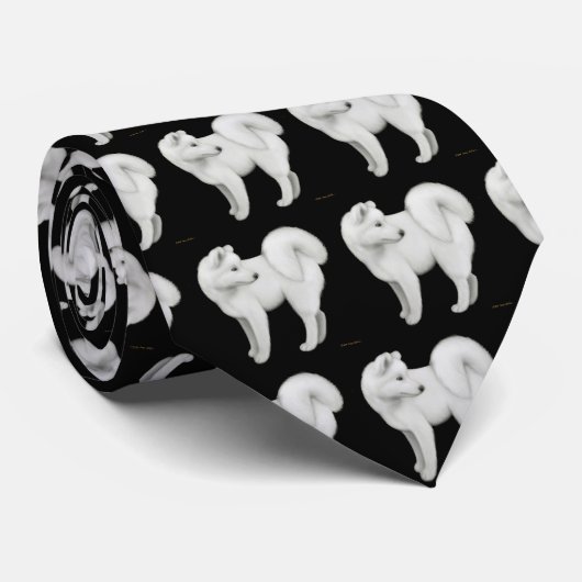 Samoyed Dog Stropdas (Opgerold)