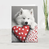 Samoyed Dog Valentijn Kaart (Voorkant)