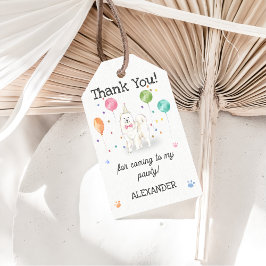 Samoyed Dog Verjaardag Dank u Gift Label Cadeaulabel