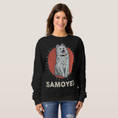 Samoyed Dog Walk Mam Dog Gezegden Breeder Trui (Voorkant volledig)